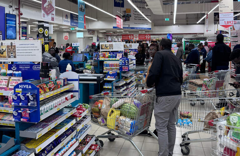 Queue at Carrefour Nairobi moving slow