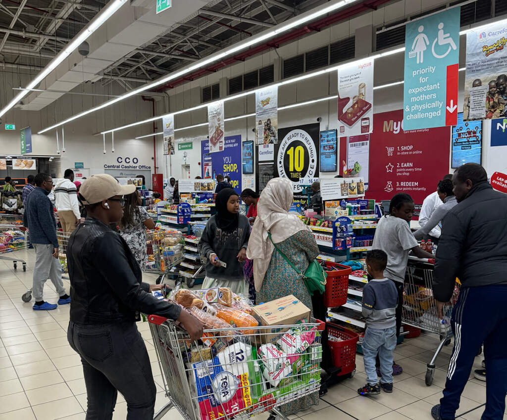 Queue at Carrefour Nairobi moving slow